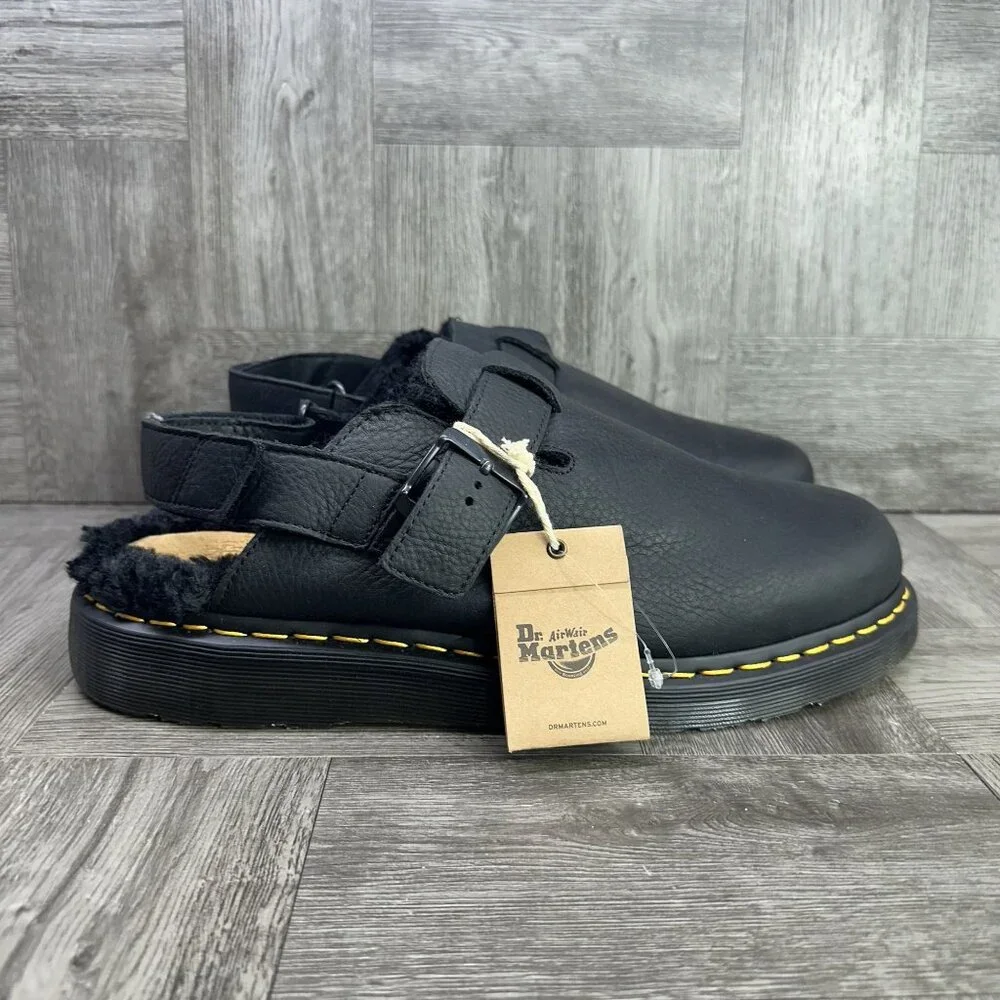Dr. Marten's Jorge II Men's size 12 Leather Slingblack Lined Mules - Picture 1 of 8